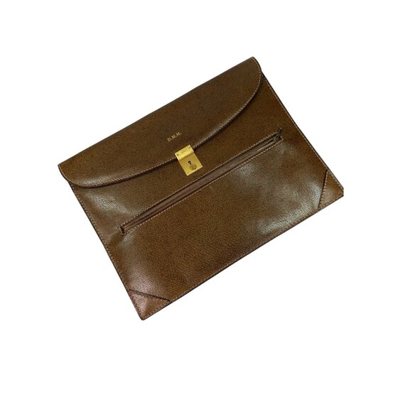 Vintage 70's Gucci Brown Locking Portfolio - Picture 2 of 12